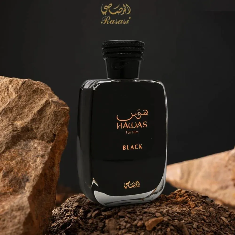 Perfume elegante Rasasi Hawas Black en venta en Luzents Riobamba Ecuador