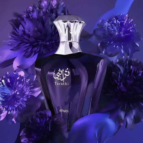 Presentación del perfume Afnan Turathi Blue para hombre en Luzents Riobamba