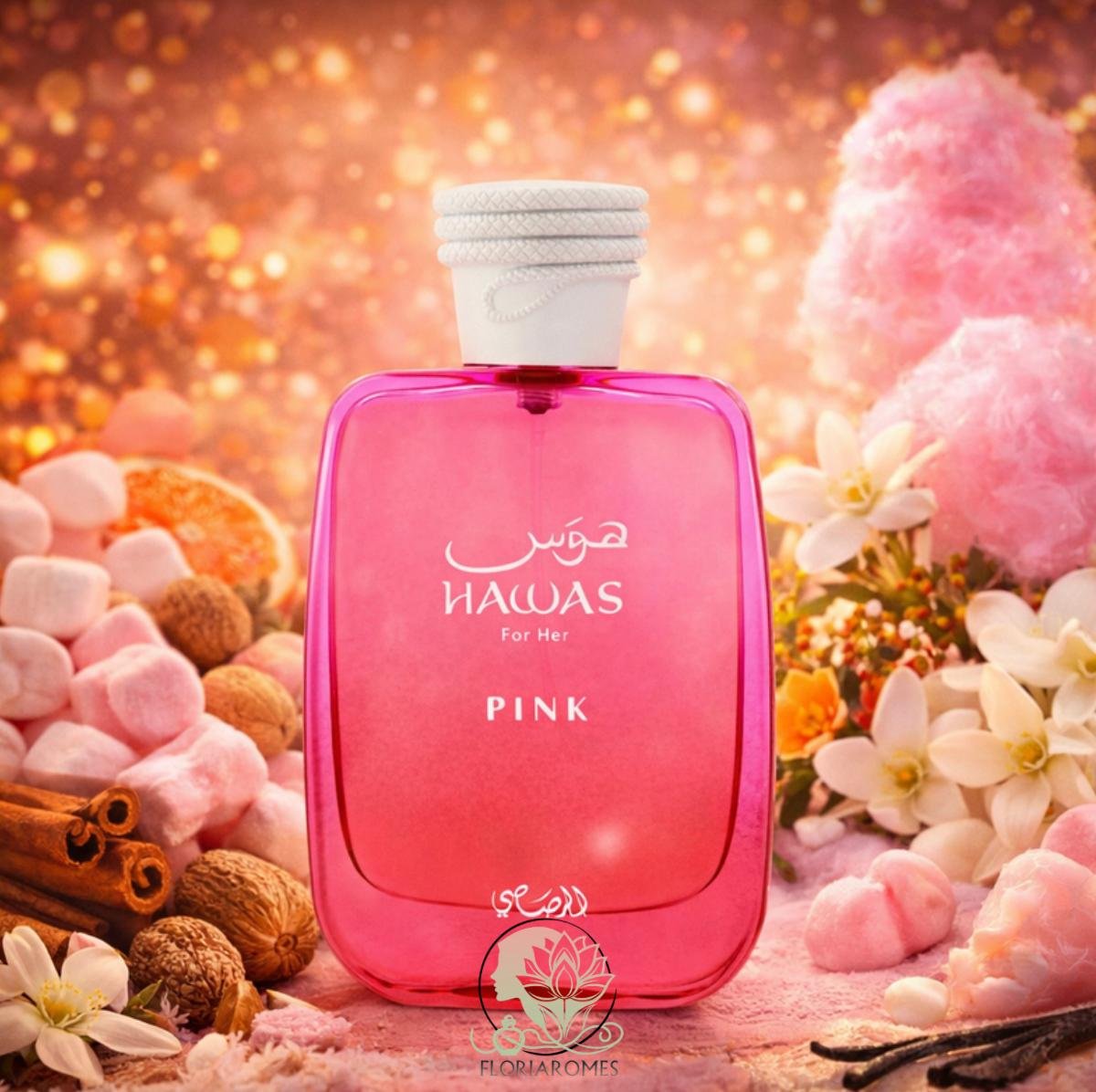 Fragancia femenina Rasasi Hawas Pink original en tienda Luzents Riobamba Ecuador