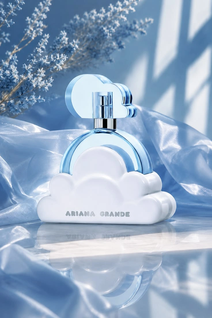 Detalle del atomizador de fragancia femenina Ariana Grande Riobamba Ecuador