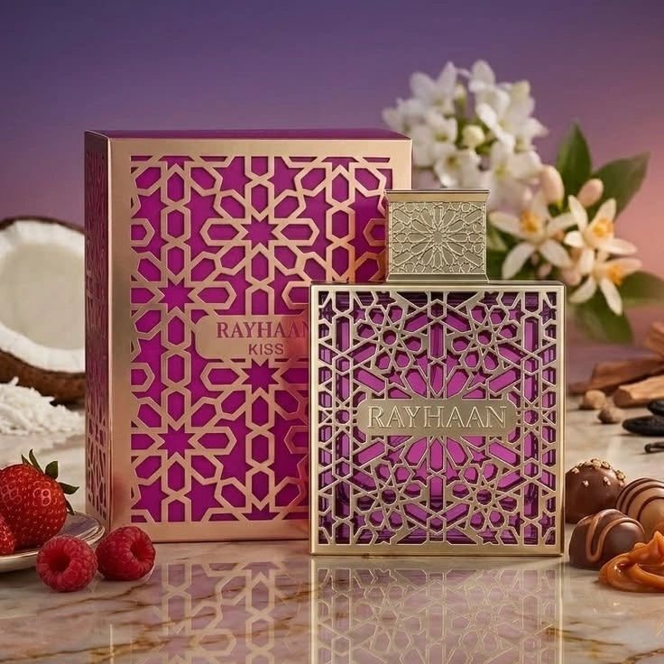 Empaque original perfume Rayhaan Kiss Riobamba Ecuador