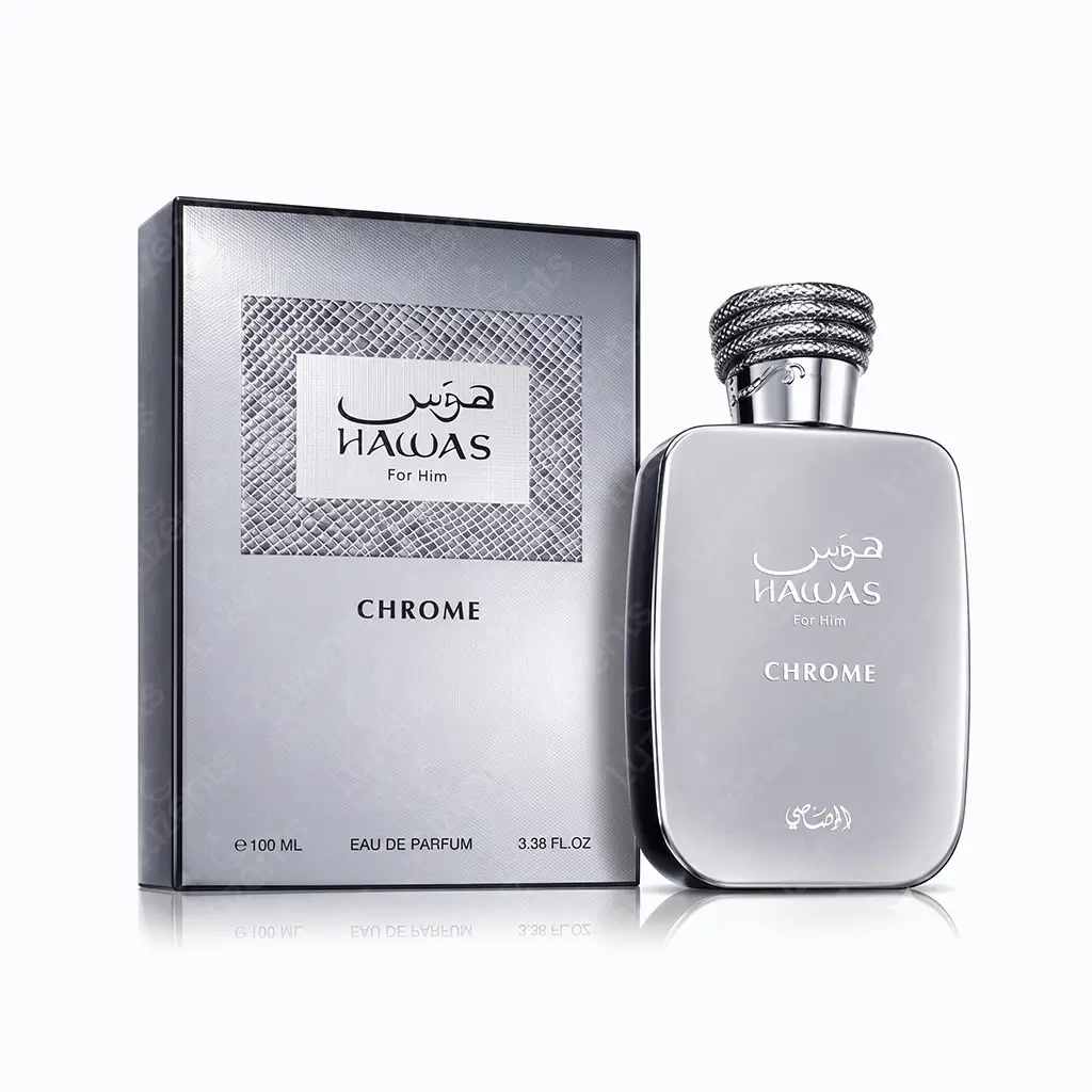 Botella principal del perfume Rasasi Hawas Chrome Ecuador