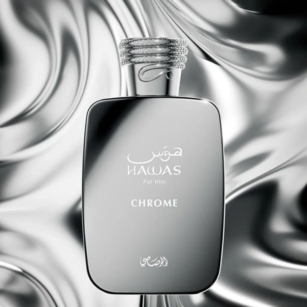 Caja de presentación del perfume Rasasi Hawas Chrome Riobamba Ecuador